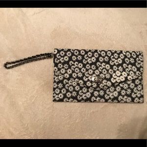 Embroidered Floral Envelope Clutch